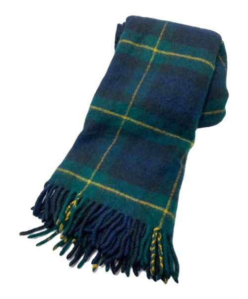 Lochcarron（ロキャロン）LOCHCARRON (ロキャロン) カシミヤ100％大判ストール グリーンの古着・服飾アイテム