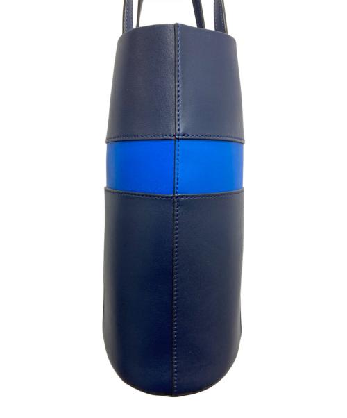 TORY BURCH（トリーバーチ）TORY BURCH (トリーバーチ) Block T ミディアム トートバッグ ネイビー×ブルーの古着・服飾アイテム