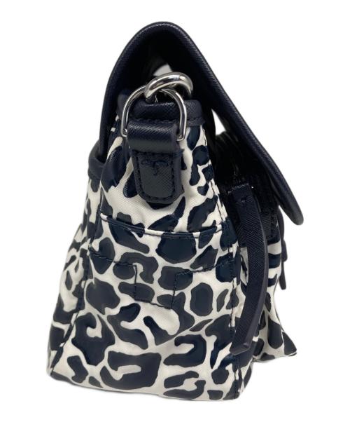 TORY BURCH（トリーバーチ）TORY BURCH (トリーバーチ) レオパード 2WAYショルダーバッグ ネイビー×ホワイトの古着・服飾アイテム