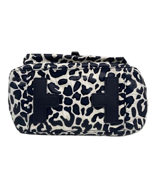 TORY BURCH（トリーバーチ）TORY BURCH (トリーバーチ) レオパード 2WAYショルダーバッグ ネイビー×ホワイトの古着・服飾アイテム