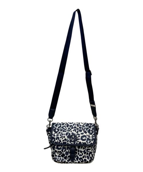 TORY BURCH（トリーバーチ）TORY BURCH (トリーバーチ) レオパード 2WAYショルダーバッグ ネイビー×ホワイトの古着・服飾アイテム