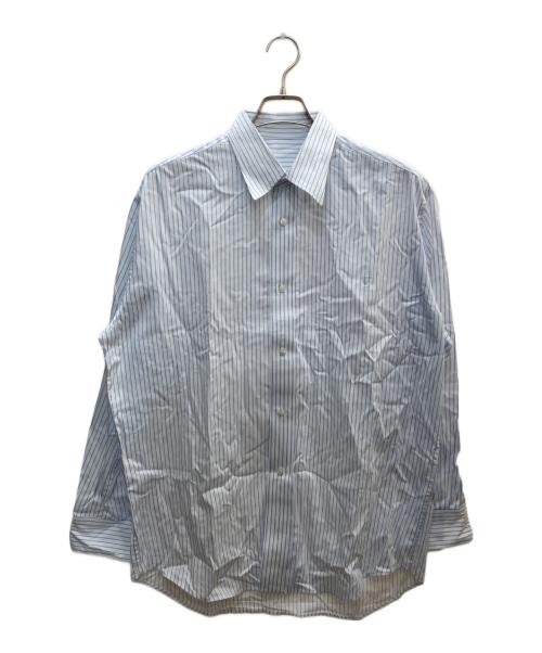 Cale（カル）Cale (カル) ストライプシャツ ホワイト×ブルー サイズ:4の古着・服飾アイテム