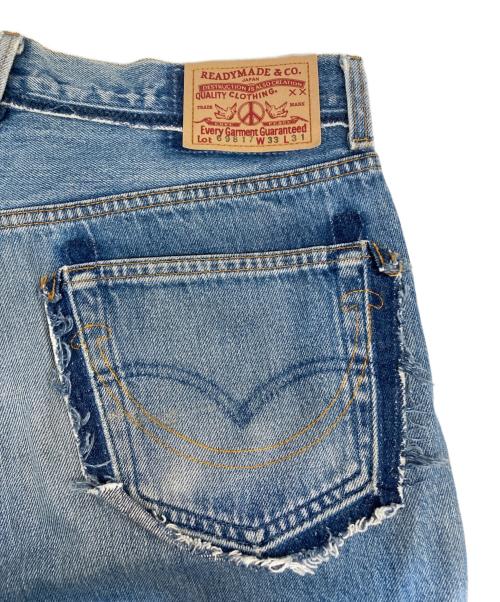 READYMADE（レディメイド）READYMADE (レディメイド) WIDE FLARE DENIM インディゴ サイズ:33の古着・服飾アイテム