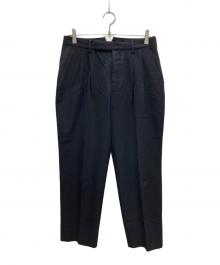 COMOLI（コモリ）の古着「ウールギャバ 2タックパンツ」｜ブラック