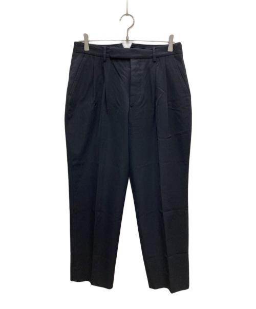 COMOLI（コモリ）COMOLI (コモリ) ウールギャバ 2タックパンツ ブラック サイズ:1の古着・服飾アイテム