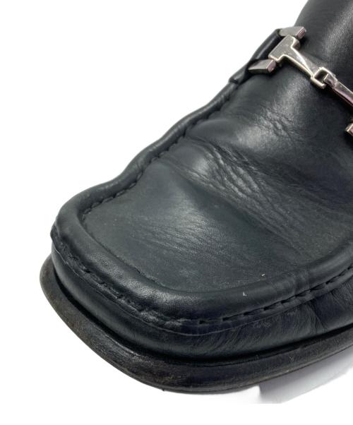 GUCCI（グッチ）GUCCI (グッチ) スクエアレザーシューズ ブラック サイズ:43 Eの古着・服飾アイテム