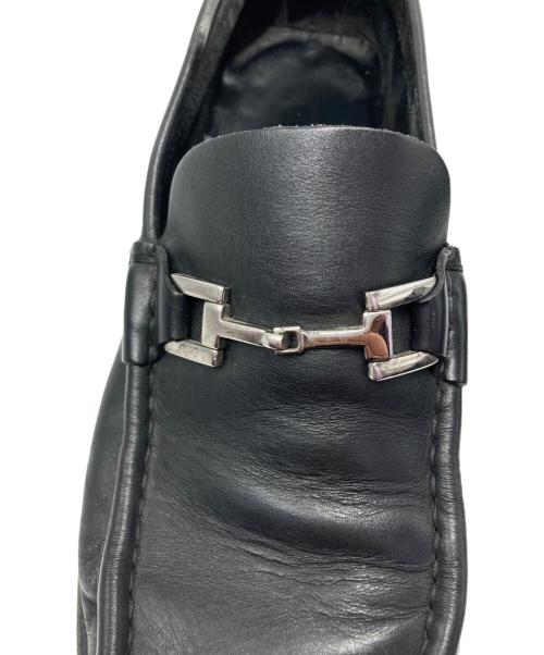 GUCCI（グッチ）GUCCI (グッチ) スクエアレザーシューズ ブラック サイズ:43 Eの古着・服飾アイテム