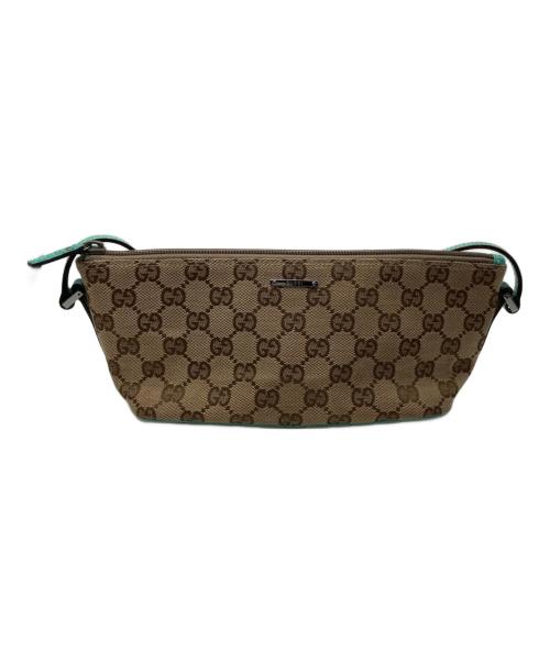 GUCCI（グッチ）GUCCI (グッチ) GGキャンバス ワンショルダーバッグ ブラウンの古着・服飾アイテム