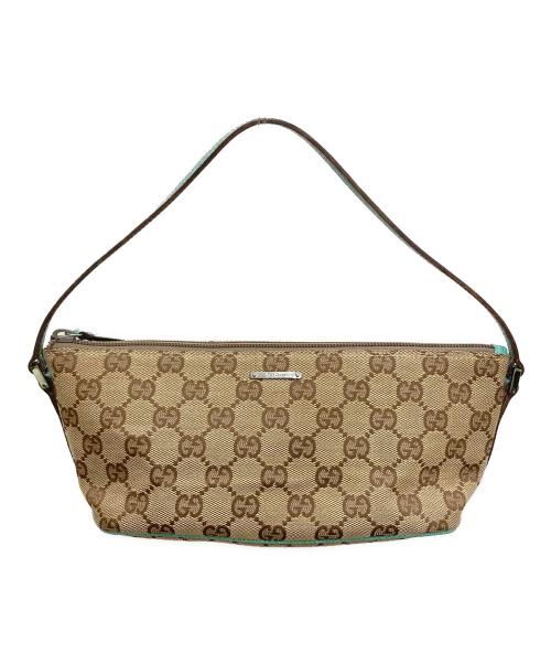 GUCCI（グッチ）GUCCI (グッチ) GGキャンバス ワンショルダーバッグ ブラウンの古着・服飾アイテム