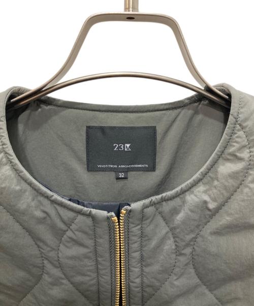 23区（ニジュウサンク）23区 (ニジュウサンク) 中綿 パディング アウター カーキ サイズ:32の古着・服飾アイテム