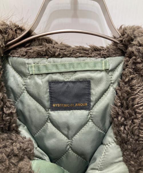 Hysteric Glamour（ヒステリックグラマー）Hysteric Glamour (ヒステリックグラマー) 袖レザーフーデッドBZ カーキ サイズ:Ｌの古着・服飾アイテム