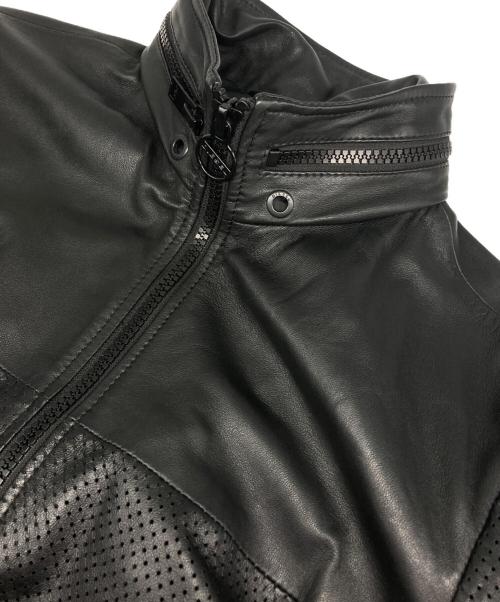 DIESEL（ディーゼル）DIESEL (ディーゼル) シープスキンレザージャケット ブラック サイズ:Ⅿの古着・服飾アイテム