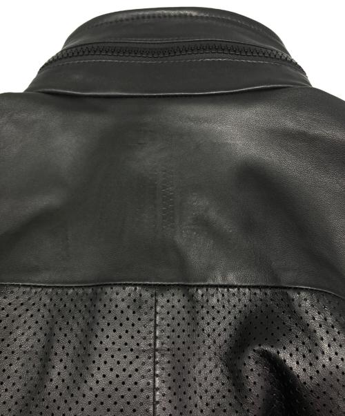 DIESEL（ディーゼル）DIESEL (ディーゼル) シープスキンレザージャケット ブラック サイズ:Ⅿの古着・服飾アイテム