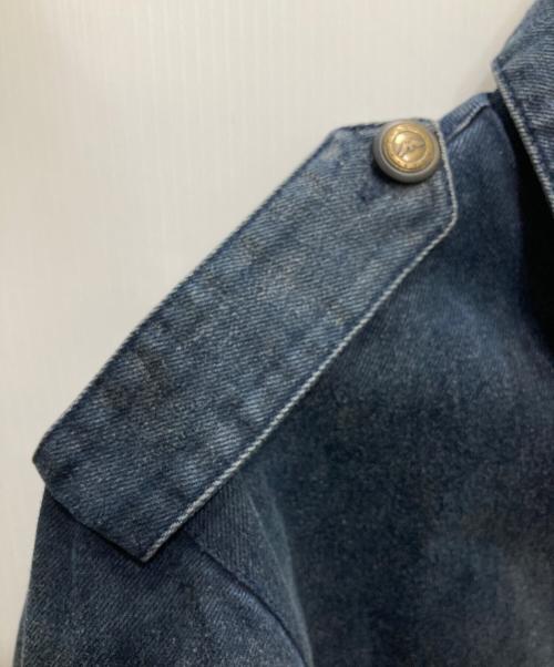 ARMANI JEANS（アルマーニジーンズ）ARMANI JEANS (アルマーニジーンズ) 刺繍デニムジャケット ネイビー サイズ:52の古着・服飾アイテム