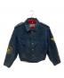 ARMANI JEANS（アルマーニジーンズ）の古着「刺繍デニムジャケット」｜ネイビー