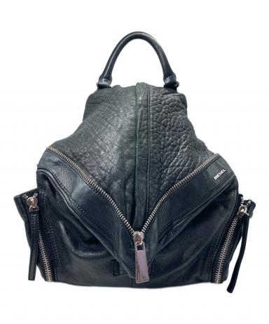 中古・古着通販】DIESEL (ディーゼル) レザーリュック ブラック