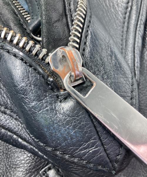 DIESEL（ディーゼル）DIESEL (ディーゼル) レザーリュック ブラックの古着・服飾アイテム