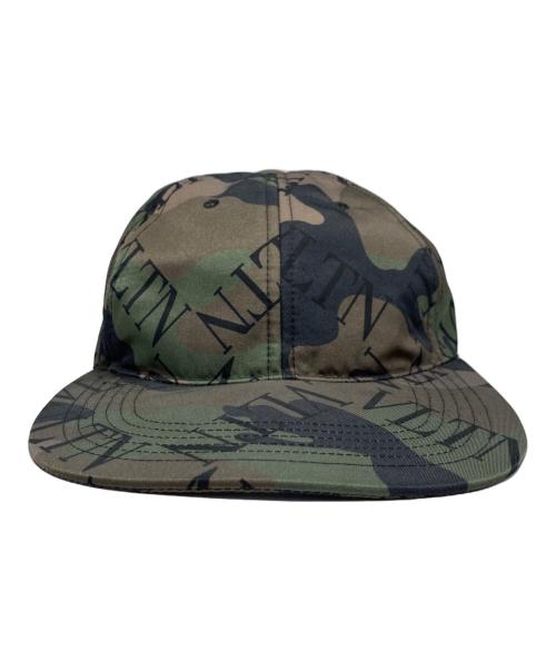 VALENTINO（ヴァレンティノ）VALENTINO (ヴァレンティノ) カモフラ柄キャップ オリーブ サイズ:58の古着・服飾アイテム