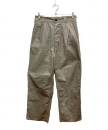 MHL（エムエイチエル）の古着「FINE COMPACT COTTON POPLIN TROUSERS/ファイン コンパクト コットン ポプリン トラウザー」｜ベージュ
