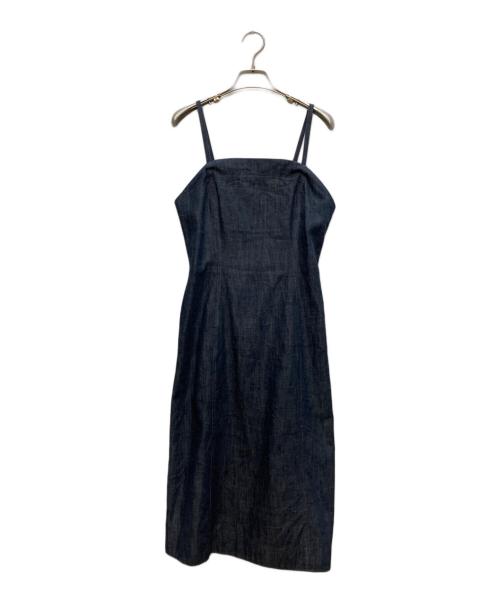 BLUE LABEL CRESTBRIDGE（ブルーレーベルクレストブリッジ）BLUE LABEL CRESTBRIDGE (ブルーレーベルクレストブリッジ) リアクティブコットンデニムビスチェドレス/デニムワンピース インディゴ サイズ:38の古着・服飾アイテム