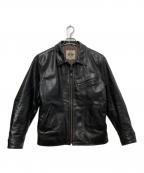 LEATHER BOMUレザーボム）の古着「ホースハイドレザージャケット」｜ブラック