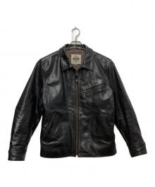 LEATHER BOMU（レザーボム）の古着「ホースハイドレザージャケット」｜ブラック
