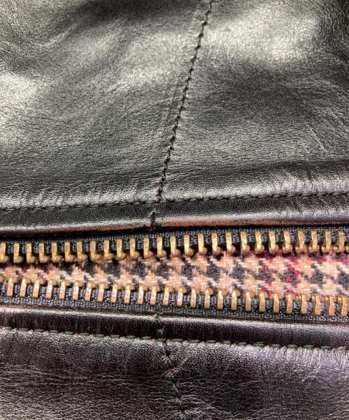 LEATHER BOMU（レザーボム）LEATHER BOMU (レザーボム) ホースハイドレザージャケット ブラック サイズ:2XLの古着・服飾アイテム