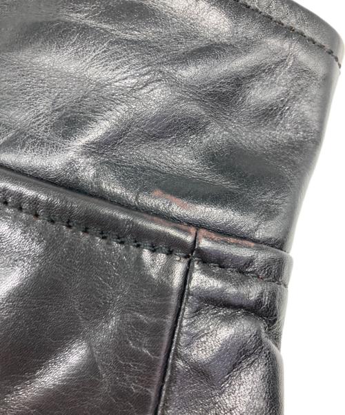 LEATHER BOMU（レザーボム）LEATHER BOMU (レザーボム) ホースハイドレザージャケット ブラック サイズ:2XLの古着・服飾アイテム