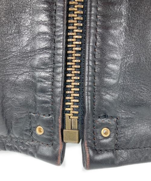 LEATHER BOMU（レザーボム）LEATHER BOMU (レザーボム) ホースハイドレザージャケット ブラック サイズ:2XLの古着・服飾アイテム