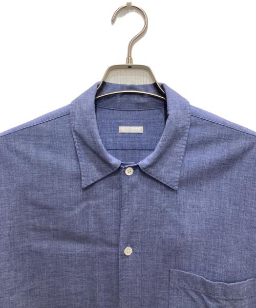 COMOLI（コモリ）COMOLI (コモリ) ヴィスコースウール オープンカラーシャツ ネイビー サイズ:34の古着・服飾アイテム