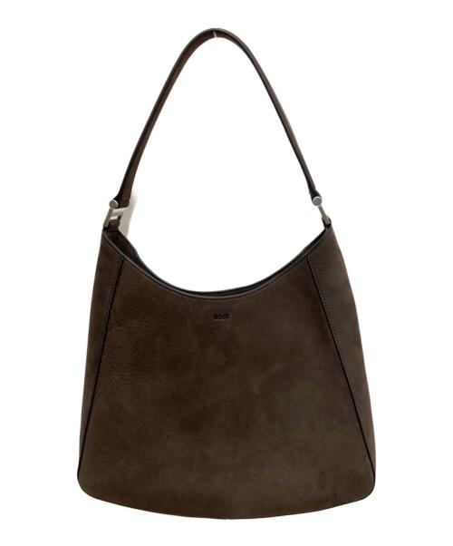 BOSS（ボス）BOSS (ボス) カウレザーワンショルダーバッグ ブラウンの古着・服飾アイテム