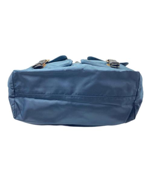 Felisi（フェリージ）Felisi (フェリージ) ナイロン×レザーリュック ネイビーの古着・服飾アイテム