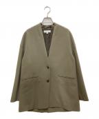 BEAUTY&YOUTHビューティーアンドユース）の古着「ワイドノーカラージャケット」｜ベージュ