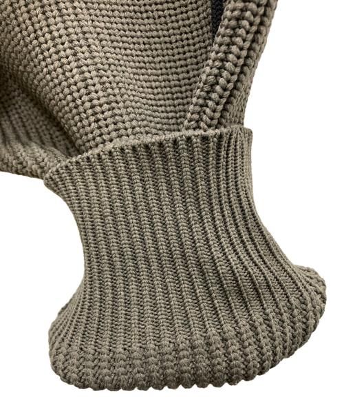 Adam et Rope（アダム エ ロペ）Adam et Rope (アダム エ ロペ) ラインニットカーディガン カーキ×ブラック サイズ:Fの古着・服飾アイテム