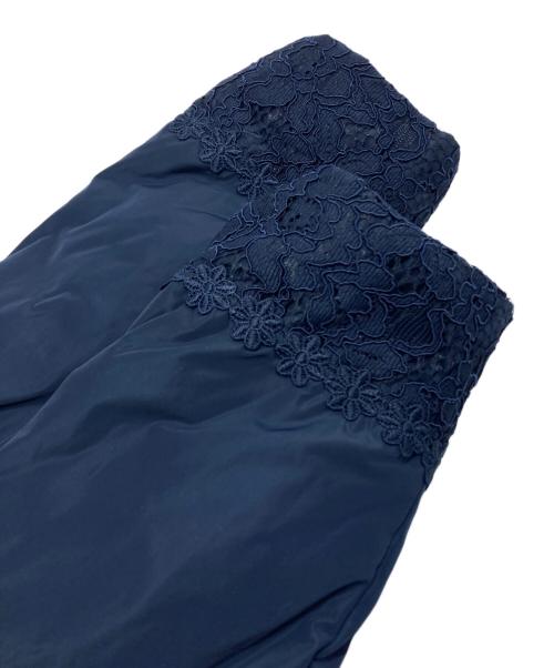 Super Beauty（スーパービューティ）Super Beauty (スーパービューティ) 女優襟レースダウンコート ネイビー サイズ:42の古着・服飾アイテム