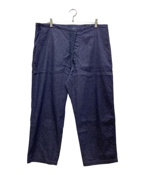 COMOLI（コモリ）COMOLI (コモリ) リネンコットン ドローコードストリングパンツ ネイビー サイズ:2の古着・服飾アイテム