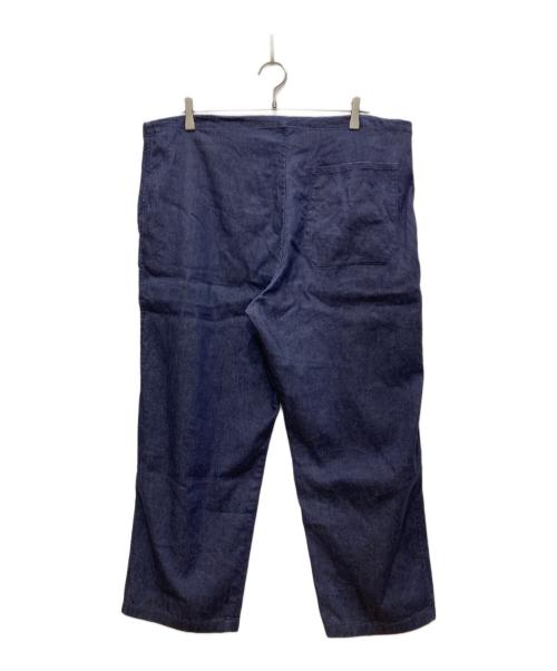COMOLI（コモリ）COMOLI (コモリ) リネンコットン ドローコードストリングパンツ ネイビー サイズ:2の古着・服飾アイテム