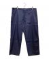 COMOLI（コモリ）の古着「リネンコットン ドローコードストリングパンツ」｜ネイビー