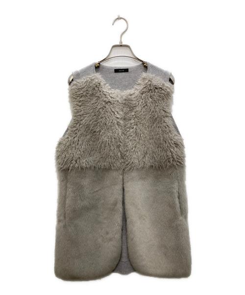 allureville（アルアバイル）allureville (アルアバイル) フェイクファーコンビニットジレ ベージュ サイズ:2の古着・服飾アイテム