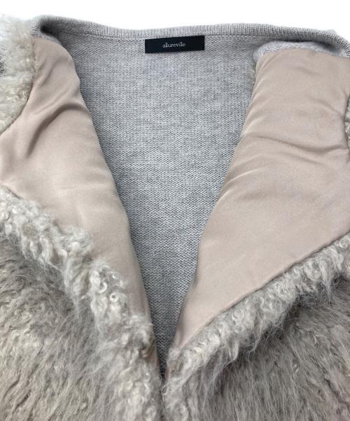 allureville（アルアバイル）allureville (アルアバイル) フェイクファーコンビニットジレ ベージュ サイズ:2の古着・服飾アイテム