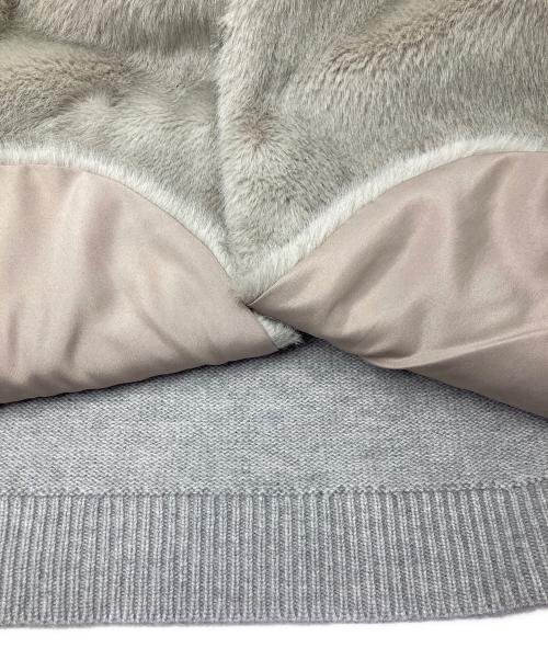 allureville（アルアバイル）allureville (アルアバイル) フェイクファーコンビニットジレ ベージュ サイズ:2の古着・服飾アイテム