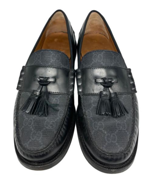 GUCCI（グッチ）GUCCI (グッチ) GGスプリーム ローファー ブラック サイズ:6の古着・服飾アイテム