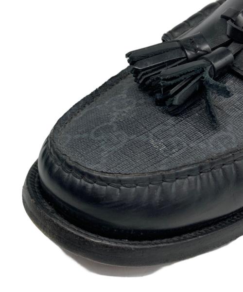 GUCCI（グッチ）GUCCI (グッチ) GGスプリーム ローファー ブラック サイズ:6の古着・服飾アイテム