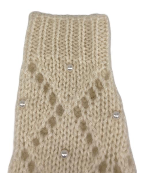 MIU MIU（ミュウミュウ）MIU MIU (ミュウミュウ) Cashmere knitwear/カシミヤニットウェア アイボリー サイズ:36の古着・服飾アイテム