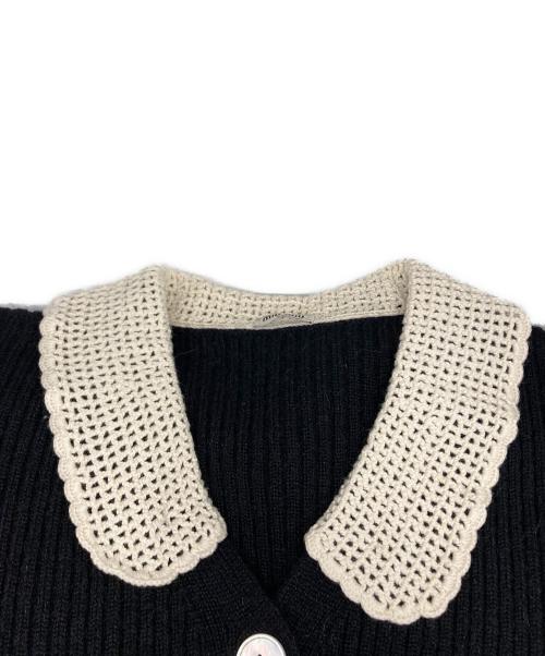 MIU MIU（ミュウミュウ）MIU MIU (ミュウミュウ) カシミヤ/モヘアニットカーディガン ブラック サイズ:40の古着・服飾アイテム