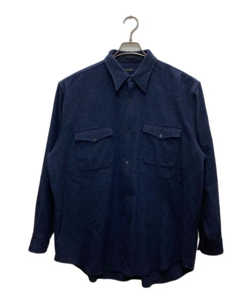 COMOLI（コモリ）COMOLI (コモリ) W/CA ハウンドトゥース CPO ネイビー サイズ:3の古着・服飾アイテム