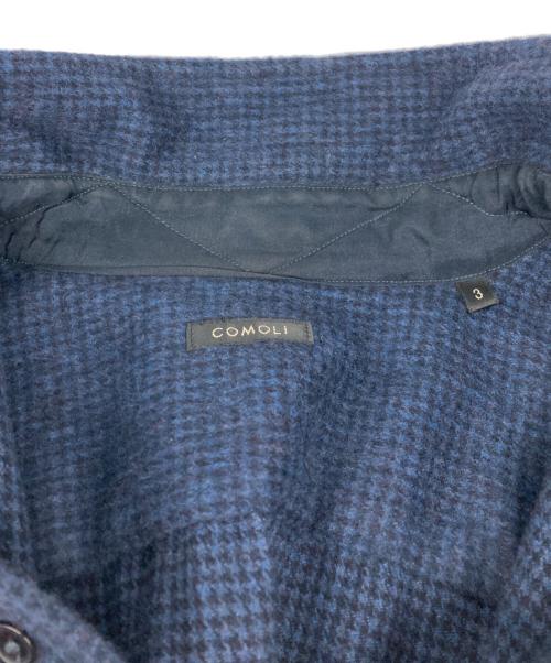 COMOLI（コモリ）COMOLI (コモリ) W/CA ハウンドトゥース CPO ネイビー サイズ:3の古着・服飾アイテム