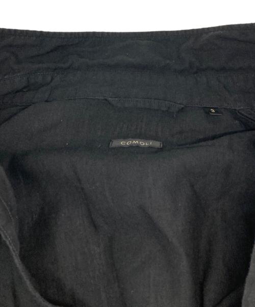 COMOLI（コモリ）COMOLI (コモリ) ベタシャン CPOシャツ ブラック サイズ:3の古着・服飾アイテム