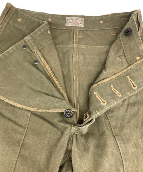 BUZZ RICKSON'S（バズリクソンズ）Buzz Rickson's (バズリクソンズ) U.S. MARINE CORPS HERRINGBONE PANTS/ユーエス マリン コープス ヘリンボーン パンツ オリーブ サイズ:30の古着・服飾アイテム