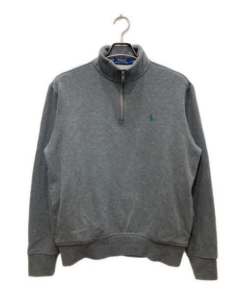 POLO RALPH LAUREN（ポロ・ラルフローレン）POLO RALPH LAUREN (ポロ・ラルフローレン) ハーフジップスウェット グレー サイズ:Ⅿの古着・服飾アイテム
